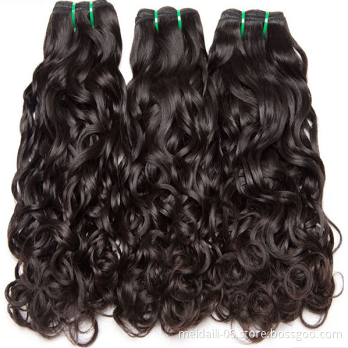 7a grade Indian hair water wave  human hair bundles